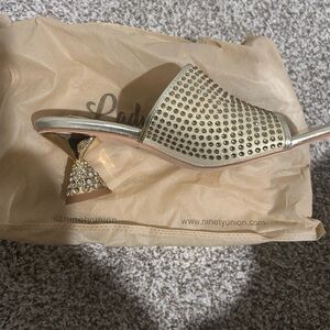 Ninety Union Gold Studded Women's Mules
